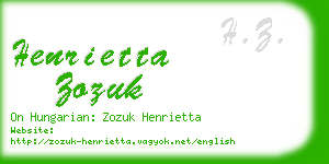 henrietta zozuk business card